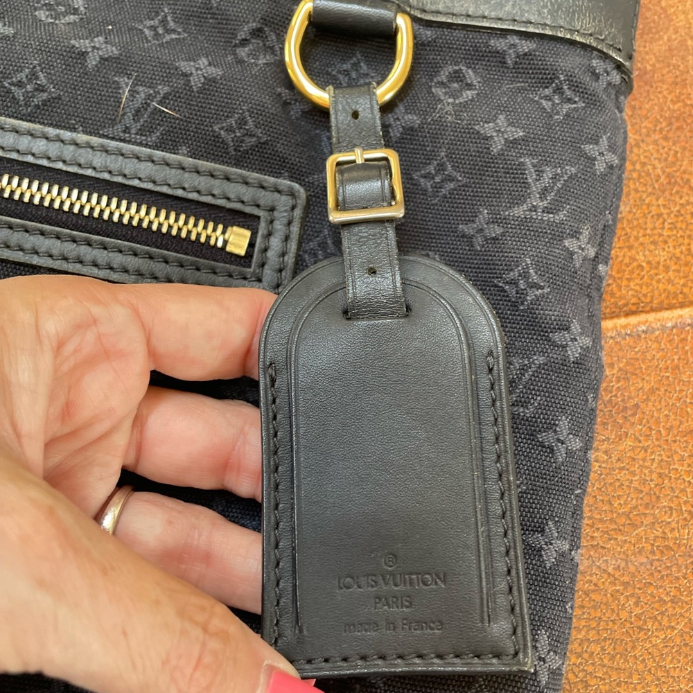 Louis Vuitton Dark blue denim mini Lin Tote with leather trim - Picture 6 of 12